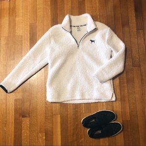 Victoria’s Secret PINK white Sherpa Sweater
